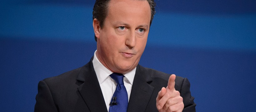 David Cameron gives his speech